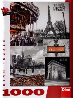 Puzzle Paříž- koláž /1000 dílků/ - obrázek 1