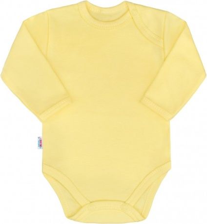 Kojenecké body s dlouhým rukávem New Baby Pastel žluté, Žlutá, 86 (12-18m) - obrázek 1
