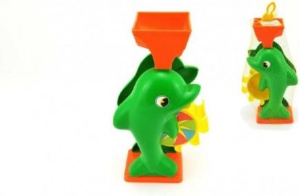 Mlýnek delfín plast 30cm asst 2 barvy v síťce - obrázek 1