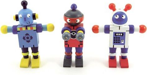 Teddies Robot dřevěný 12 cm - obrázek 3