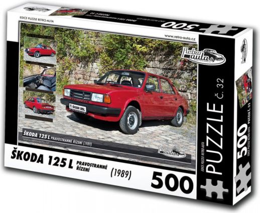 RETRO-AUTA Puzzle č. 32 Škoda 125 L (1989) - pravostranné řízení 500 dílků - obrázek 1
