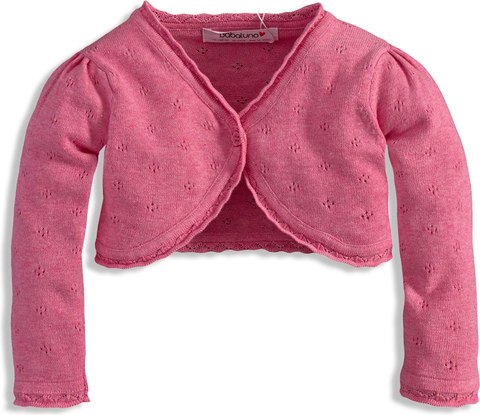 BABALUNO Dívčí pletené bolerko Minoti BLOSSOM růžové Velikost: 86-92 - obrázek 1