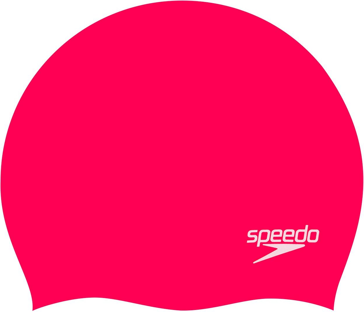 Speedo Plain Moulded Silicone Cap - red/white uni - obrázek 1