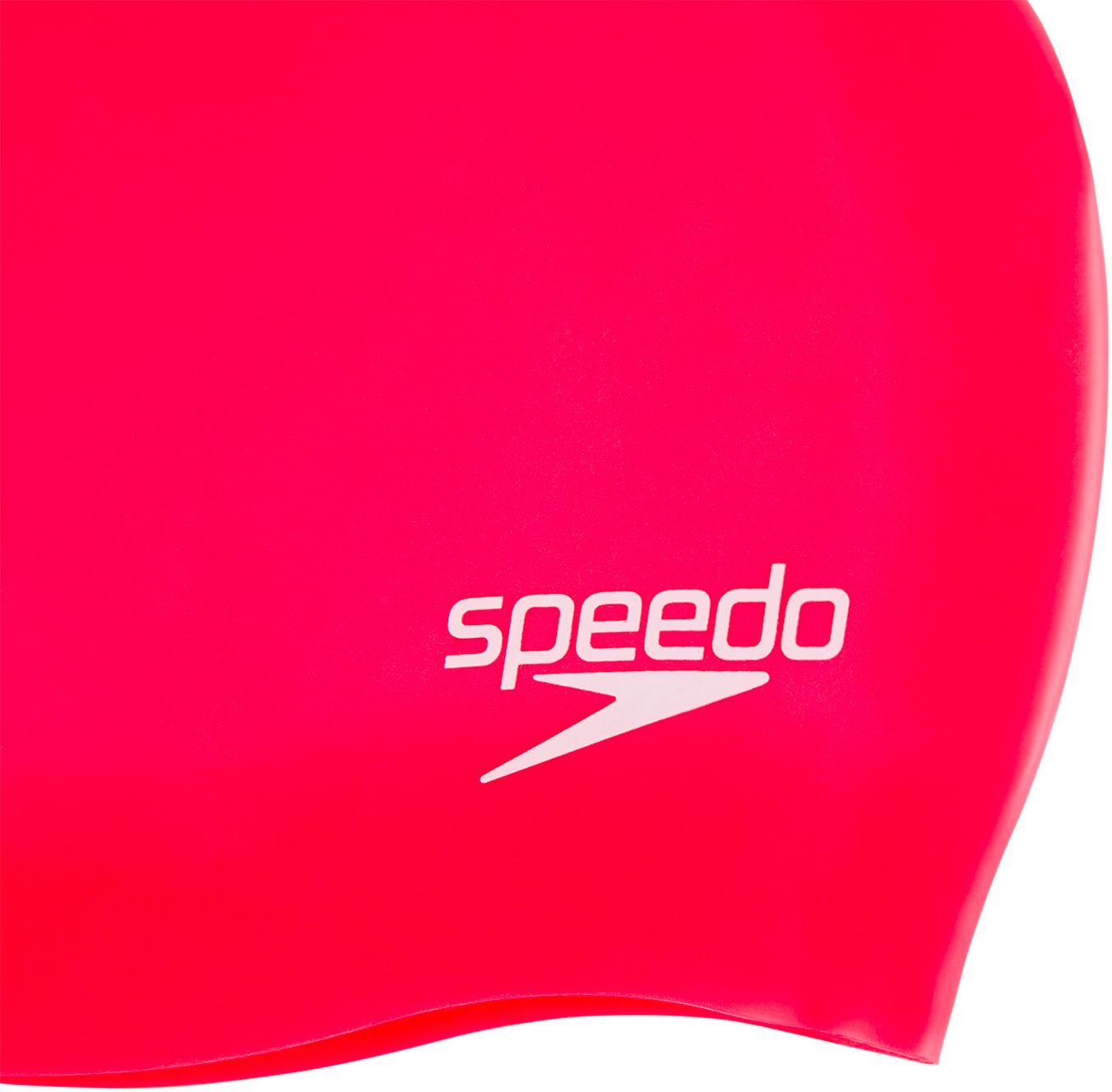 Speedo Plain Moulded Silicone Cap - red/white uni - obrázek 2