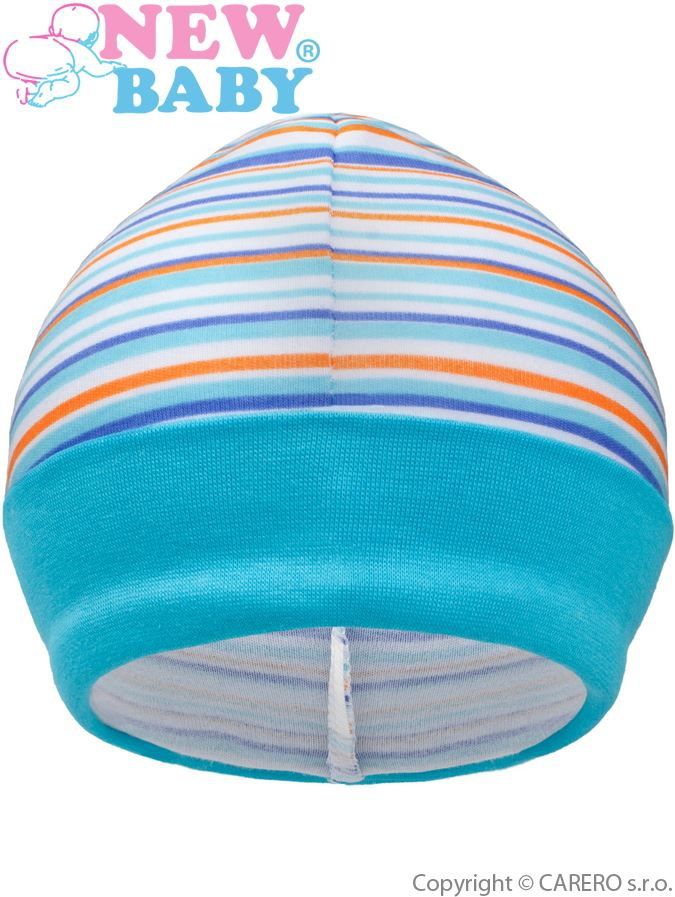 Kojenecká čepička New Baby Puppik 2 tyrkysová 74 (6-9m) - obrázek 1