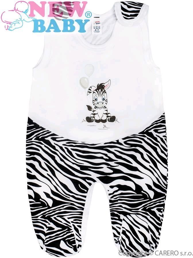 Kojenecké dupačky New Baby Zebra s balónkem Bílá 62 (3-6m) - obrázek 1