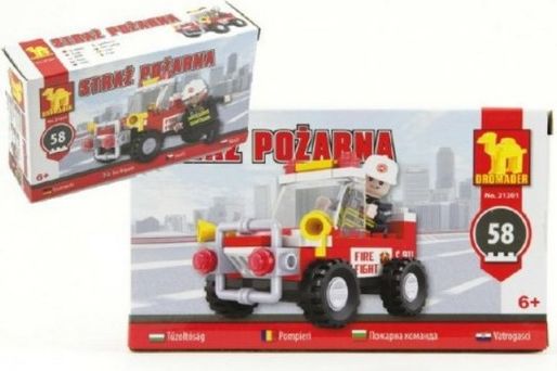 Stavebnice Dromader Hasiči Auto 21201 58ks - obrázek 1
