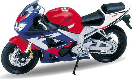 Welly - Motocykl Honda CBR900RR Fireblade model 1:18 modročervená - obrázek 1