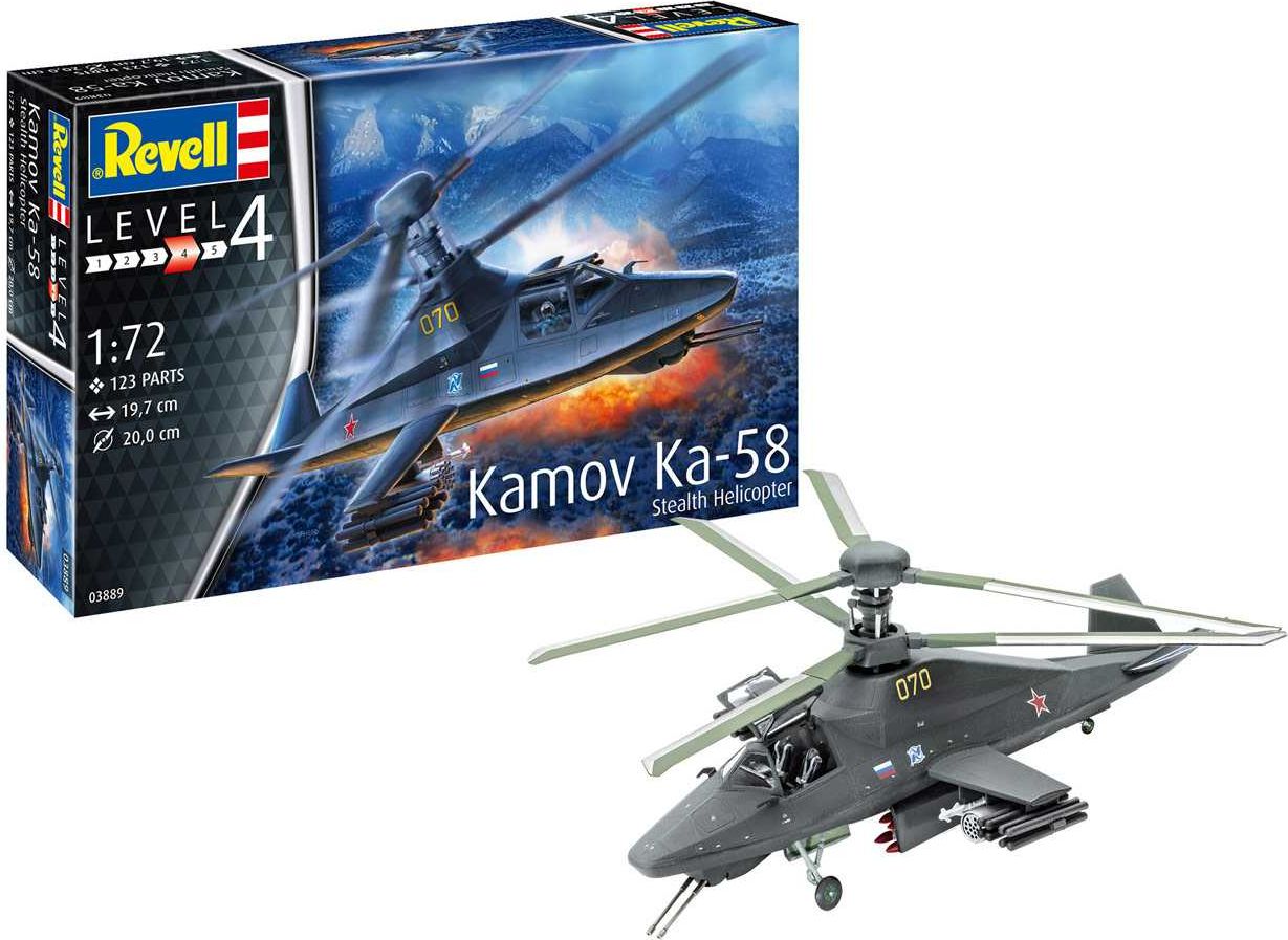 REVELL ModelSet vrtulník 63889 - Kamov Ka-58 Stealth (1:72) - obrázek 12