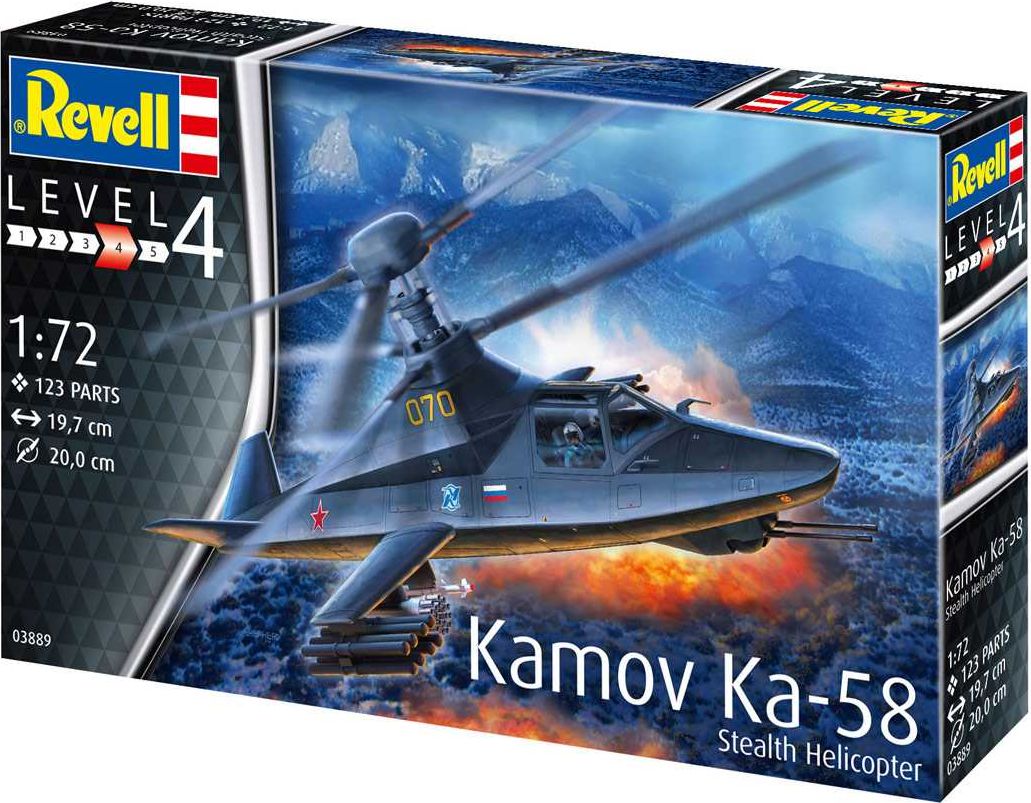 REVELL ModelSet vrtulník 63889 - Kamov Ka-58 Stealth (1:72) - obrázek 10