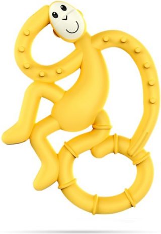Matchstick Monkey BioCote®  Mini Monkey Teether, žlutá - obrázek 1