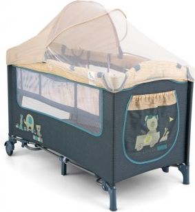 Cestovní postýlka Milly Mally Mirage Deluxe blue toys, Modrá - obrázek 1