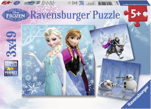 RAVENSBURGER Puzzle Ledové království: Zimní dobrodružství 3x49 dílků - obrázek 1