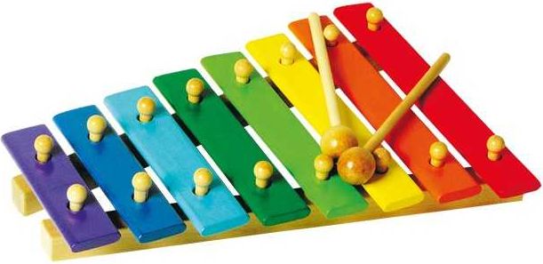 Small Foot Dřevěný xylofon barevný 8 not - obrázek 1