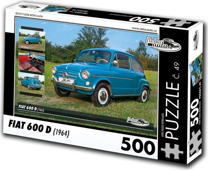 RETRO-AUTA Puzzle č. 49 Fiat 600 D (1964) 500 dílků - obrázek 1
