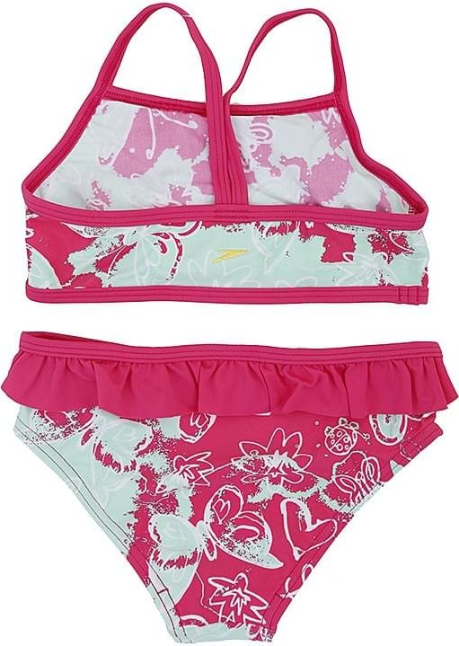 Dívčí dvoudílné plavky Speedo Essential 2p - pink/green 92 - obrázek 2