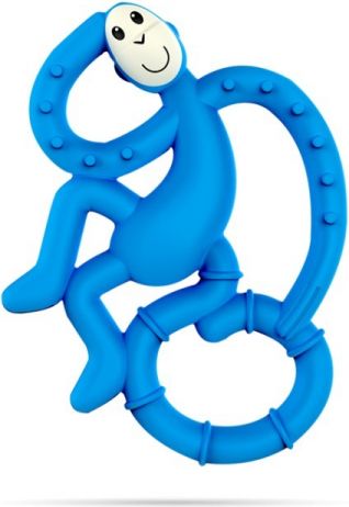Matchstick Monkey BioCote® Mini Monkey Teether, Modrá - obrázek 1
