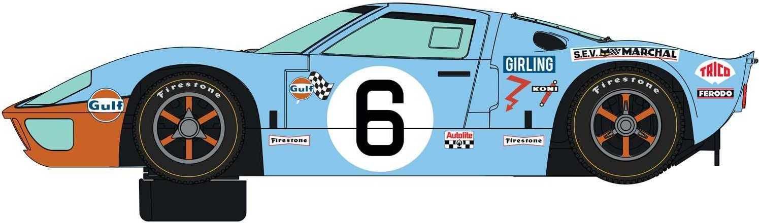 Autíčko Gulf SCALEXTRIC C4041A - Ford GT40 1969 - Gulf Twin Pack (1:32) - obrázek 3