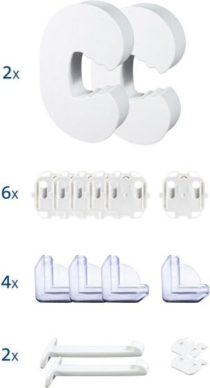 ALECTO Bezpečnostní set - 6x ochrana zásuvek, 2x zámek na šuplík, 4x ochrana ostrých rohů, 2x ochrana dvěří - obrázek 1