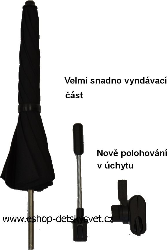 Slunečník na kočárek smetanovokrémový č.163 - obrázek 3