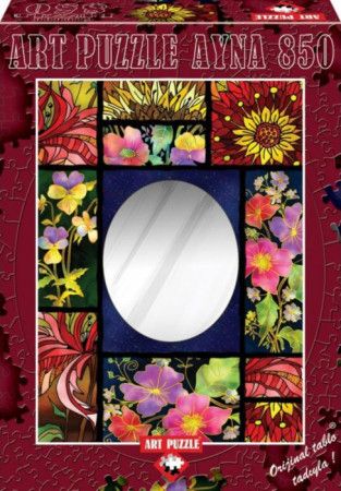ART PUZZLE Puzzle se zrcadlem Květinová mozaika 850 dílků - obrázek 1