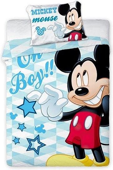 FARO Povlečení do postýlky Mickey Mouse Bavlna 100/135, 40/60 cm - obrázek 1