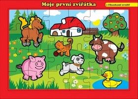 Puzzle deskové Moje první zvířátka farma 24 dílků - obrázek 1