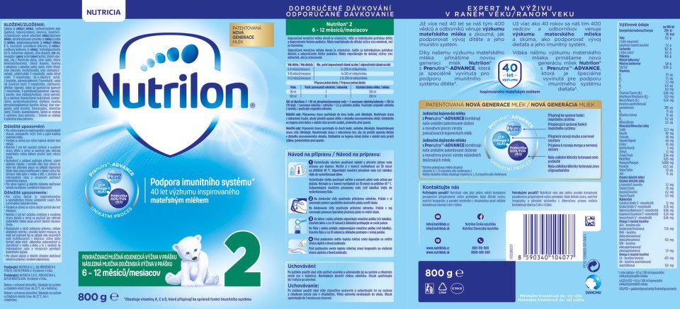Nutricia Nutrilon 2 800g - balení 6 ks - obrázek 2