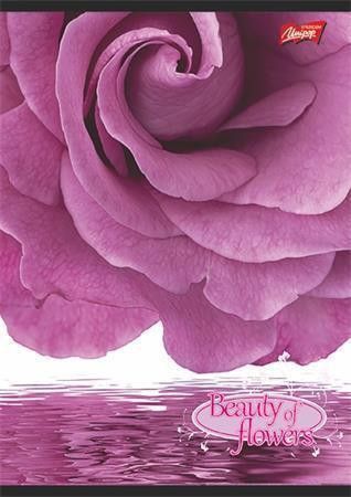 Blok na psaní "Beauty of Flowers", čtverečkovaný, drátěná kroužková vazba, A4, 80 listů, UNIPAP - obrázek 1