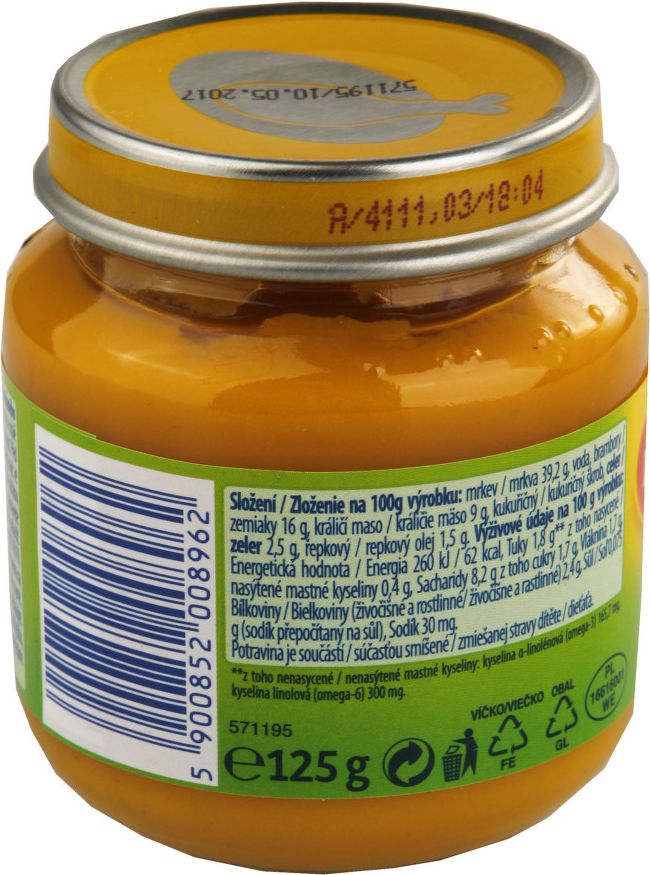 Hami příkrm zelenina s králíkem 125g 4M - obrázek 2