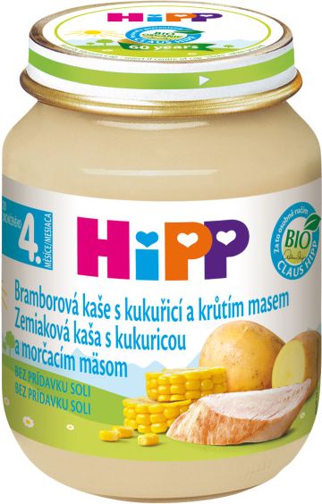 HiPP BABY BIO Br.pyré s kukuř.+krůt.m. 125g - obrázek 1