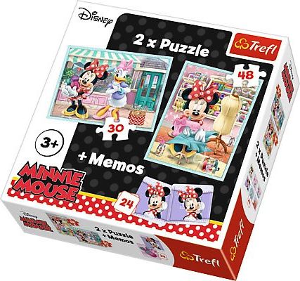 TREFL Puzzle Minnie 30+48 dílků + pexeso - obrázek 1