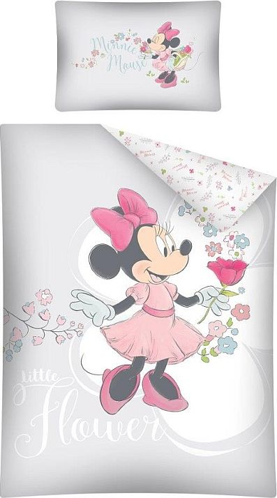 DETEXPOL Povlečení do postýlky Minnie grey Bavlna 100/135, 40/60 cm - obrázek 1