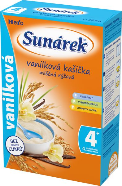 Hero Sunárek Vanilková kašička mléčná 3x225g - obrázek 2