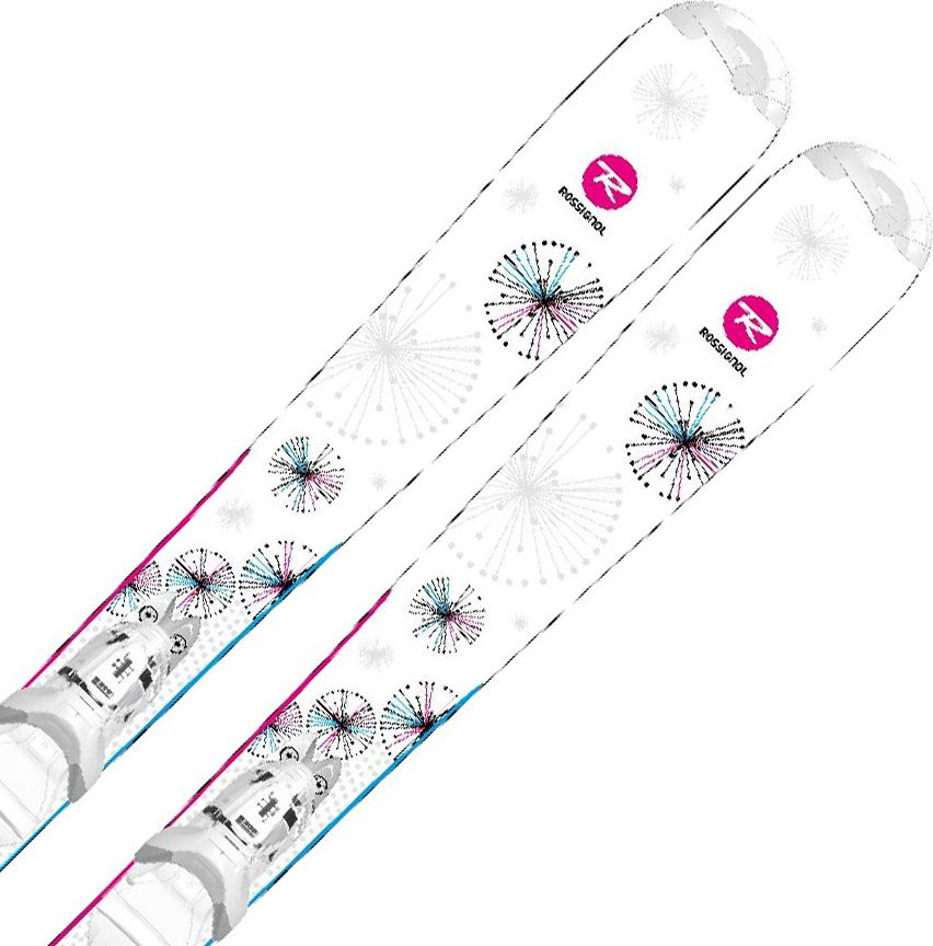 Rossignol Fun Girl Xpress Jr 130-150  + vázání Xpress Jr 7 B83 Wht/Silv 140 - obrázek 1