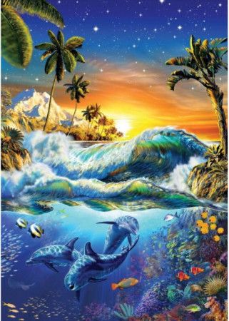 ART PUZZLE Puzzle Západ slunce na Havaji 1000 dílků - obrázek 1