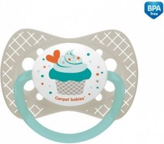 Dudlík symetrický Cupcake 18m+ C - šedý - obrázek 1