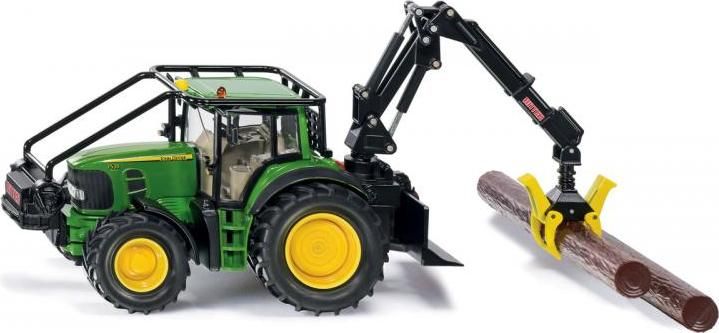 SIKU Farmer - Lesnický traktor John Deeres nakládací lžící a kládami 1:32 - obrázek 1
