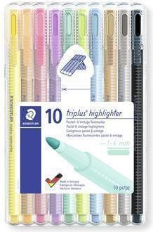 Sada zvýrazňovačů "Triplus Textsurfer", 10 různých barev, 1-4 mm, STAEDTLER, set 10 ks - obrázek 1
