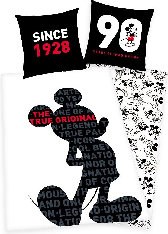 HERDING Povlečení Mickey 1928 Bavlna 140/200, 70/90 cm - obrázek 1