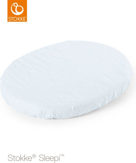 Stokke Prostěradlo do postýlky Sleepi™ Mini 80cm, Blue sea (Organic Cotton) - obrázek 1
