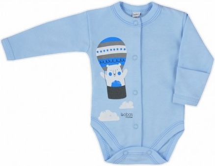 Kojenecké body celorozepínací Bobas Fashion Mini Baby modré, Modrá, 62 (3-6m) - obrázek 1