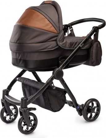 Kombinovaný kočárek CAMINI Yuna 2v1 2019 graphite, Hnědá - obrázek 1