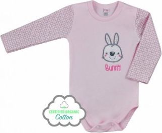 Kojenecké BIO body s dlouhým rukávem Koala Bunny růžové, Růžová, 80 (9-12m) - obrázek 1