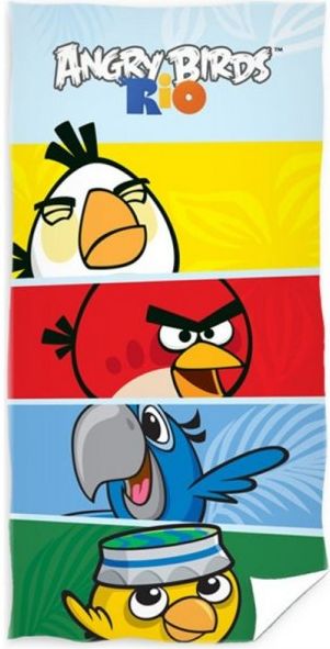 Carbotex · Bavlněná plážová osuška Angry Birds - RIO - 100% bavlna - 70 x 140 cm - obrázek 1