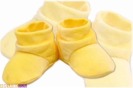 Botičky/ponožtičky VELUR - krémové - obrázek 1