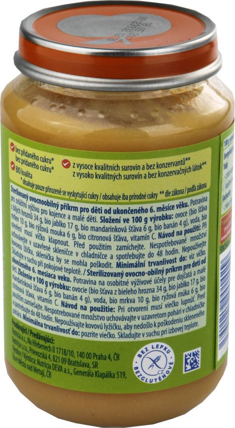 Hami ov. příkrm BIO ovoc.koktejl s mandar. 200g 6M - obrázek 2