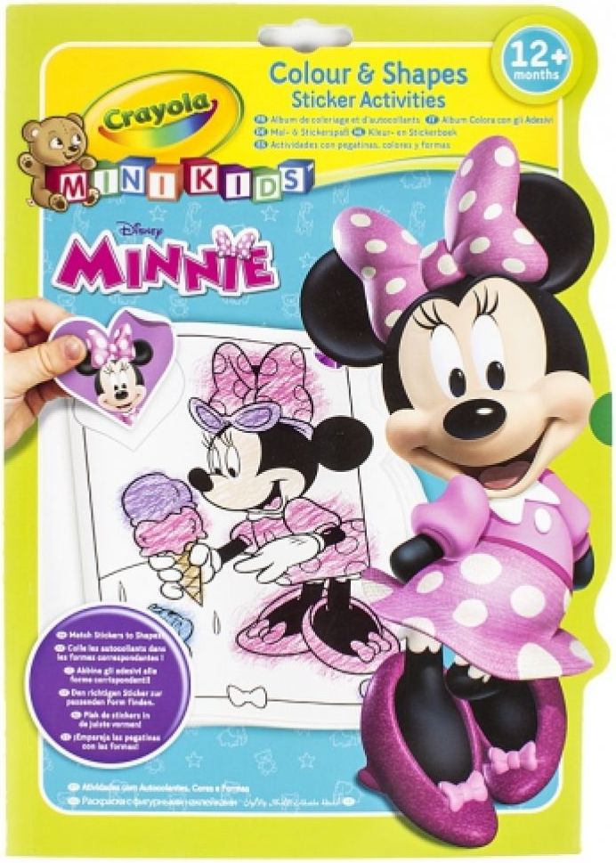 Crayola Mini Kids omalovánky se samolepkami Minnie - obrázek 1