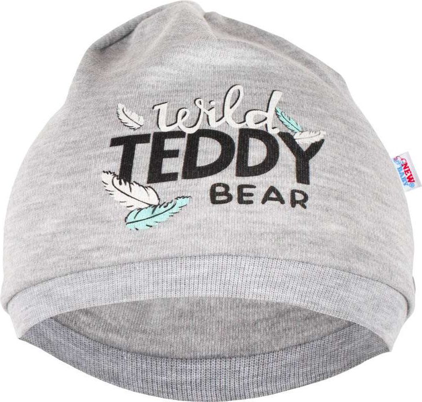 Kojenecká bavlněná čepička New Baby Wild Teddy 56/62 - obrázek 1