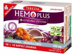 Terezia Company Hemo plus+kyselina listová+železo+vitamin C 60 kapslí - obrázek 1